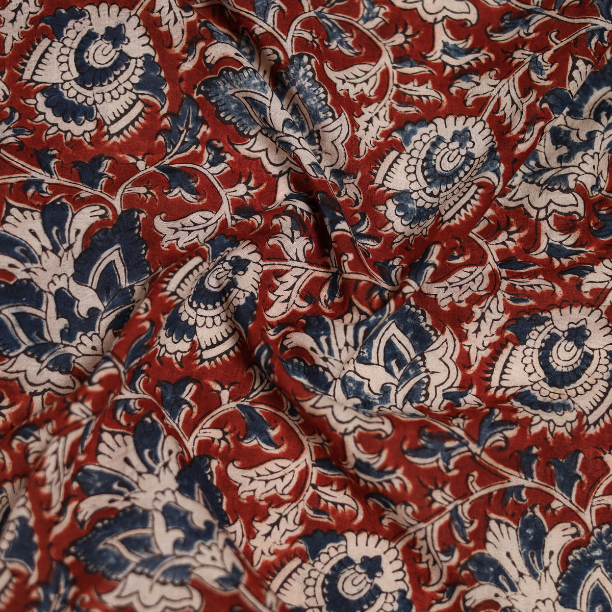 Pedana Hand Block Print Natural Dyed Cotton Kalamkari Scarf 30