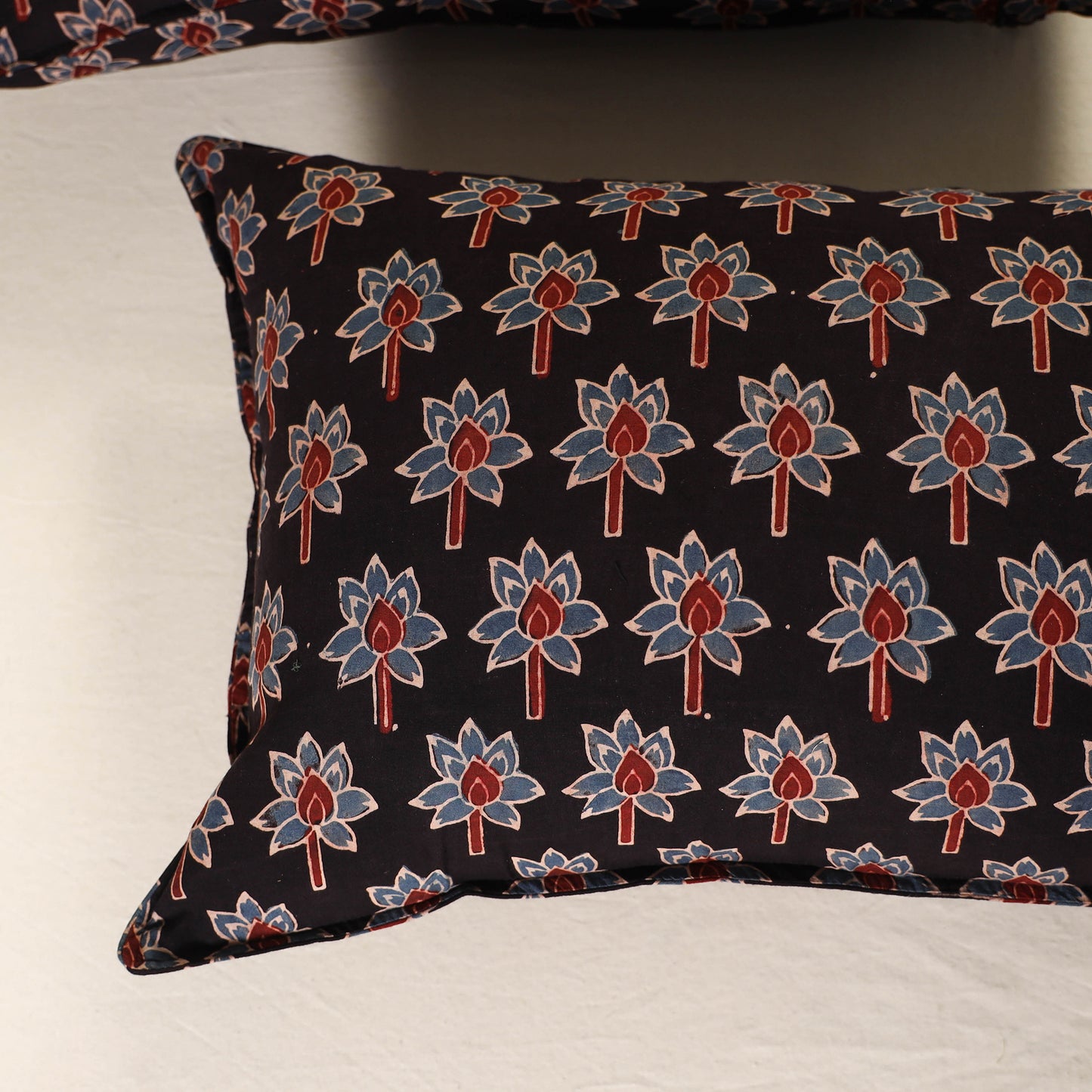 Ajrakh Print Cotton Pillow Cover (Set of 2) 37