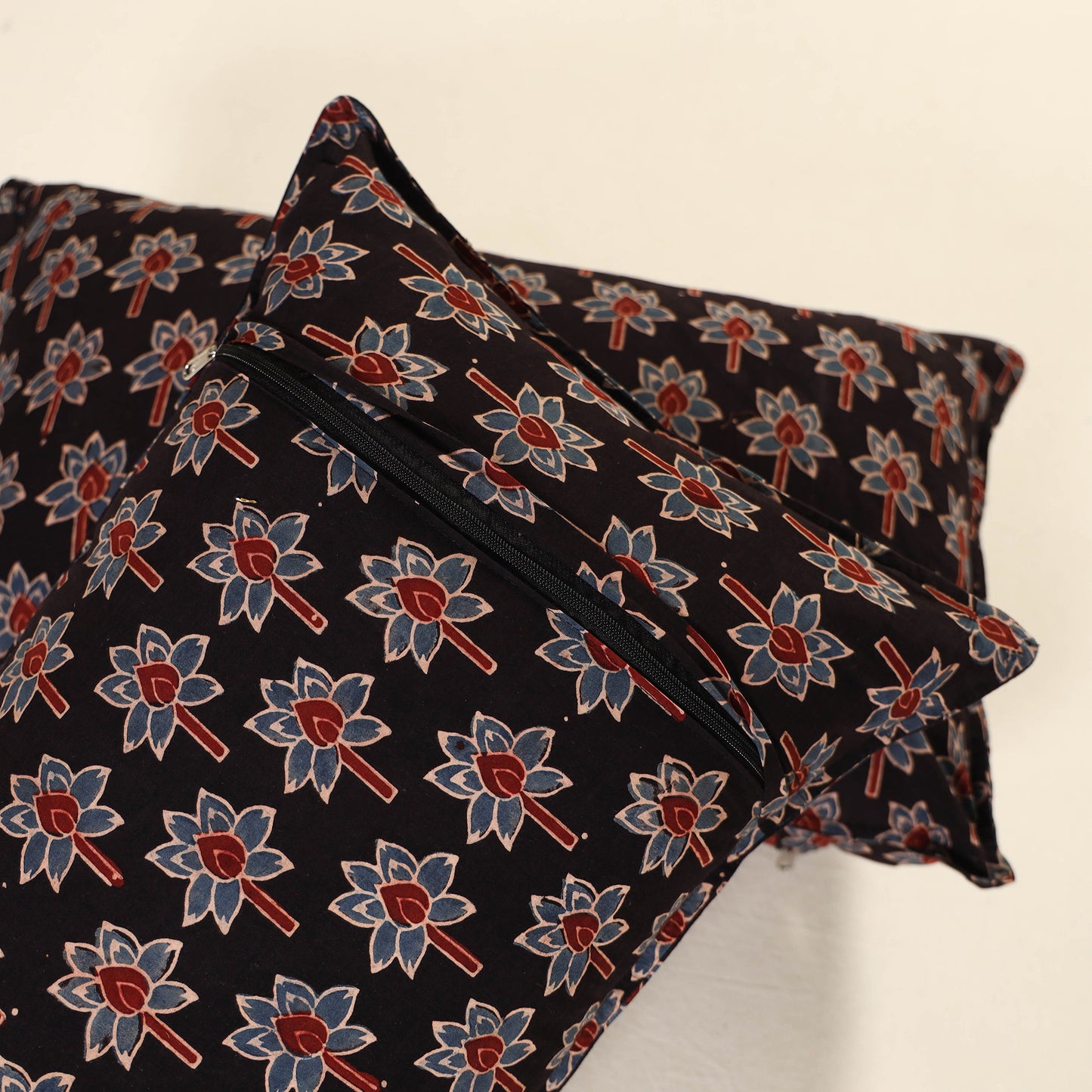 Ajrakh Print Cotton Pillow Cover (Set of 2) 37