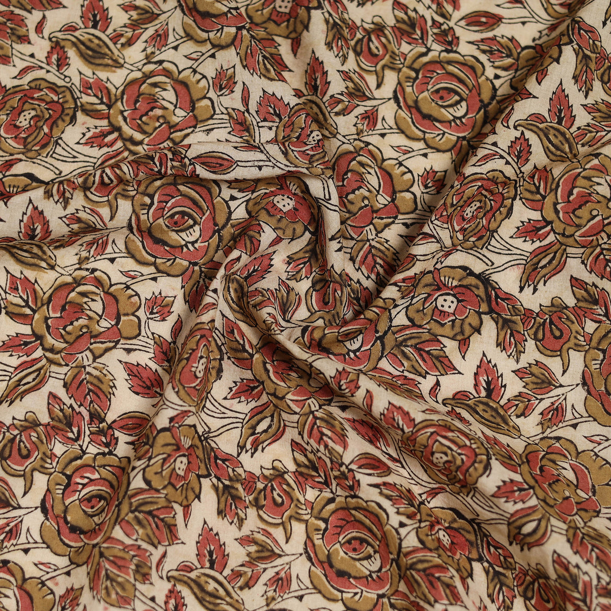 Pedana Hand Block Print Natural Dyed Cotton Kalamkari Scarf 29