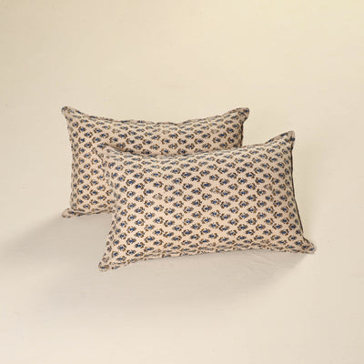 Ajrakh Print Cotton Pillow Cover (Set of 2) 39