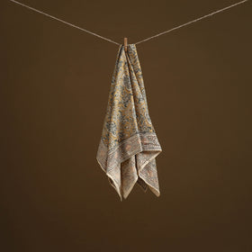 Pedana Hand Block Print Natural Dyed Cotton Kalamkari Scarf 26