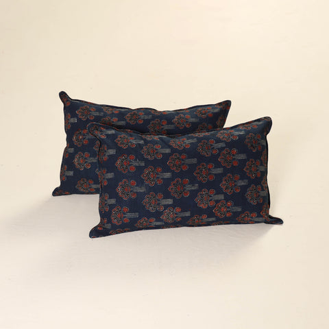 Ajrakh Print Cotton Pillow Cover (Set of 2) 40