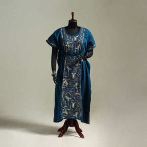 Bengal Kantha Hand Embroidery Cotton Long Kaftan 64