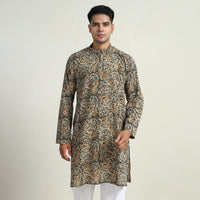 Kalamkari Block Printed Cotton Men Long Kurta 04