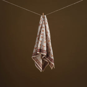 Pedana Hand Block Print Natural Dyed Cotton Kalamkari Scarf 23