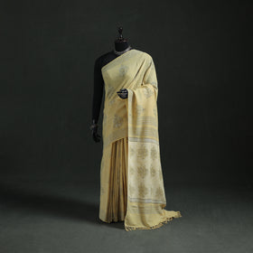 Pure Merino Wool Hand Block Akola Prints Saree 19