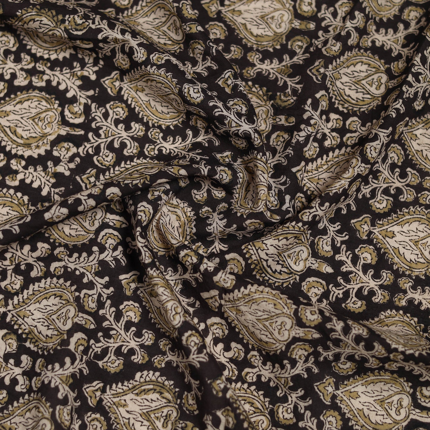 Pedana Hand Block Print Natural Dyed Cotton Kalamkari Scarf 22