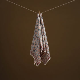 Pedana Hand Block Print Natural Dyed Cotton Kalamkari Scarf 21