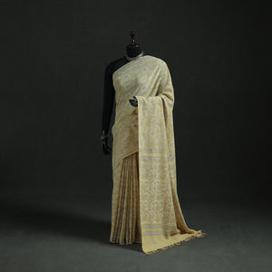 Pure Merino Wool Hand Block Akola Prints Saree 18
