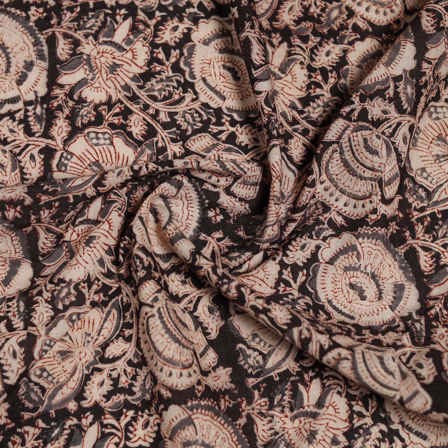Pedana Hand Block Print Natural Dyed Cotton Kalamkari Scarf 20
