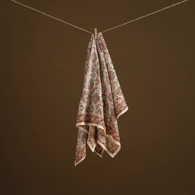 Pedana Hand Block Print Natural Dyed Cotton Kalamkari Scarf 17