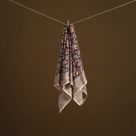 Pedana Hand Block Print Natural Dyed Cotton Kalamkari Scarf 16