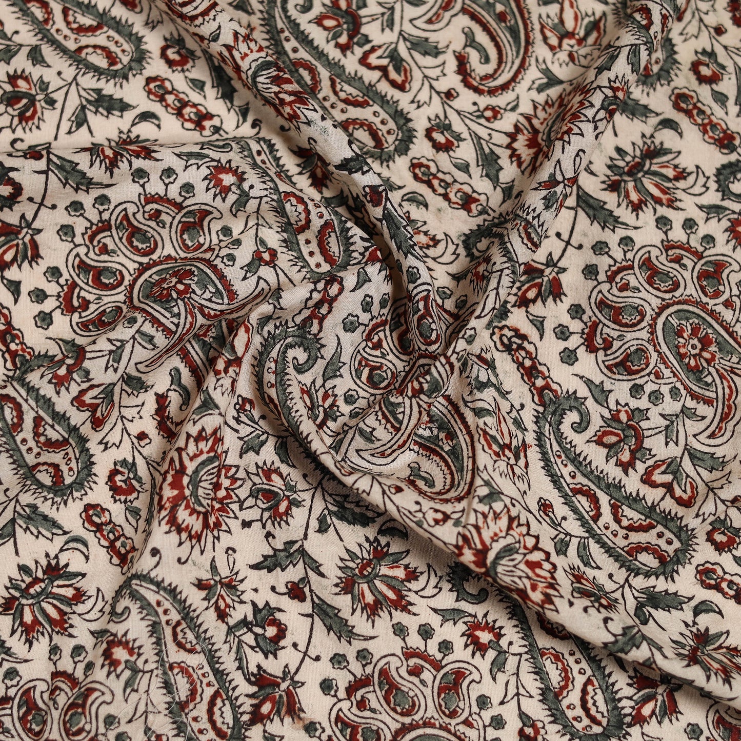 Pedana Hand Block Print Natural Dyed Cotton Kalamkari Scarf 14
