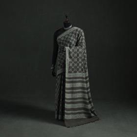 Pure Merino Wool Hand Block Akola Prints Saree 15