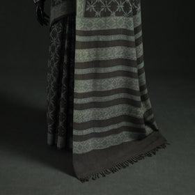 Pure Merino Wool Hand Block Akola Prints Saree 15