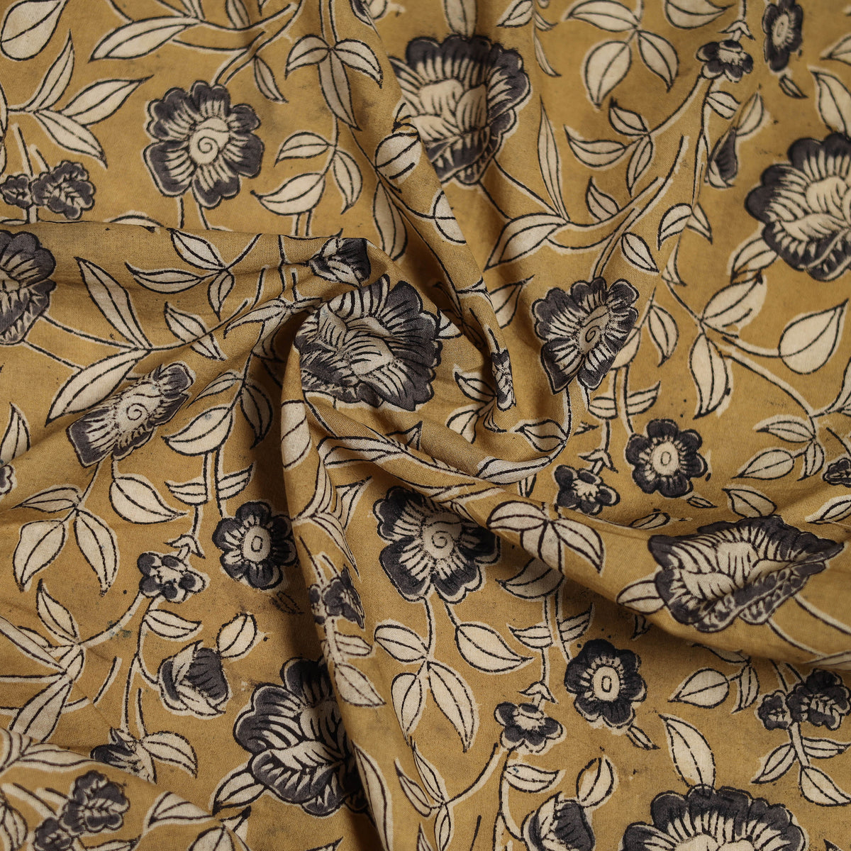 Pedana Hand Block Print Natural Dyed Cotton Kalamkari Scarf 10