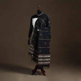 Kantha Hand Embroidered Khes Handwoven Cotton Dupatta 08