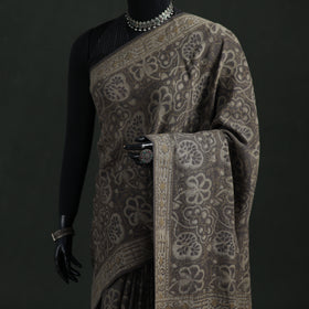 Pure Merino Wool Hand Block Akola Prints Saree 14