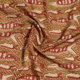 Pedana Hand Block Print Natural Dyed Cotton Kalamkari Scarf 07