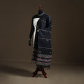 Kantha Hand Embroidered Khes Handwoven Cotton Dupatta 09