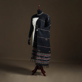 Kantha Hand Embroidered Khes Handwoven Cotton Dupatta 09