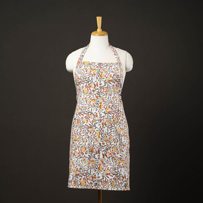 Floral Sanganeri Print Cotton Apron with Pocket 05