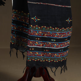 Kantha Hand Embroidered Khes Handwoven Cotton Dupatta 09