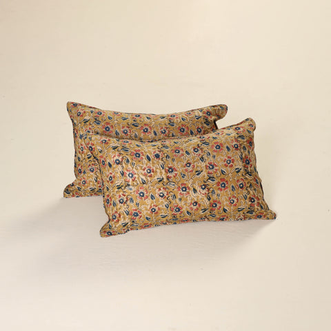 Kalamkari Print Cotton Pillow Cover (Set of 2) 50