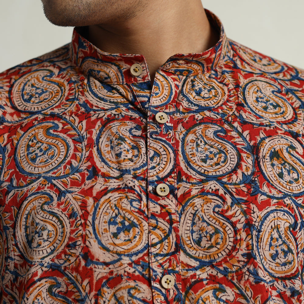 Kalamkari Block Printed Cotton Men Long Kurta 05