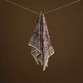 Pedana Hand Block Print Natural Dyed Cotton Kalamkari Scarf 05