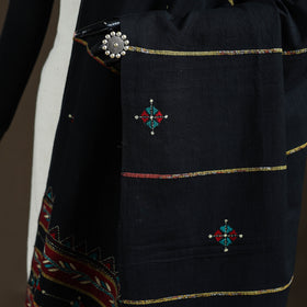 Kantha Hand Embroidered Khes Handwoven Cotton Dupatta 10
