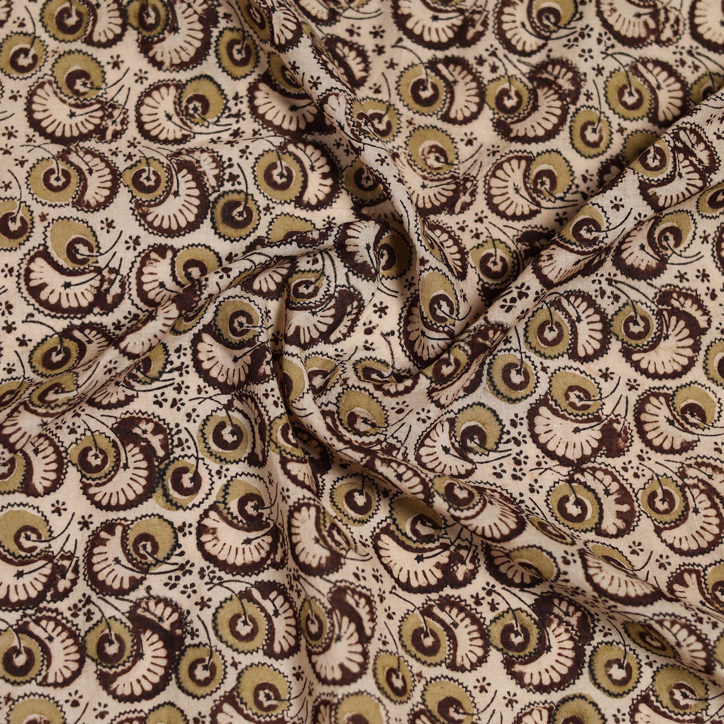 Pedana Hand Block Print Natural Dyed Cotton Kalamkari Scarf 03