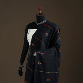 Kantha Hand Embroidered Khes Handwoven Cotton Dupatta 11