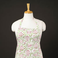 Floral Sanganeri Print Cotton Apron with Pocket 02