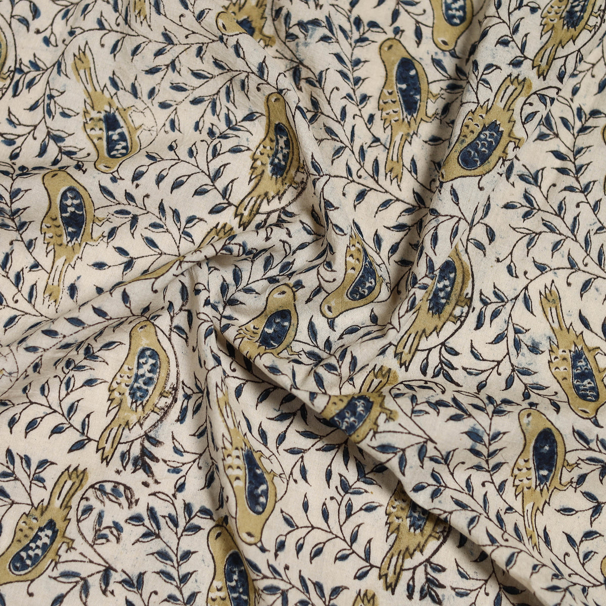 Pedana Hand Block Print Natural Dyed Cotton Kalamkari Scarf 01