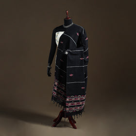 Kantha Hand Embroidered Khes Handwoven Cotton Dupatta 12