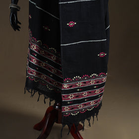 Kantha Hand Embroidered Khes Handwoven Cotton Dupatta 12