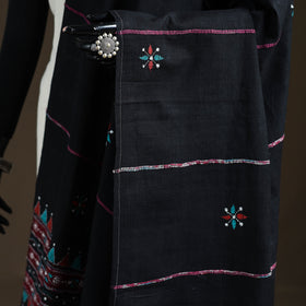 Kantha Hand Embroidered Khes Handwoven Cotton Dupatta 13