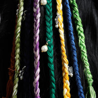 Thread Braided & Shell Work Hair Strings 12