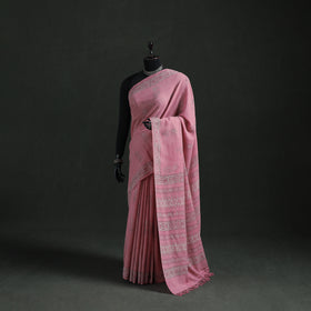 Pure Merino Wool Hand Block Akola Prints Saree 10