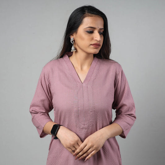 Plain Running Stitch kurta