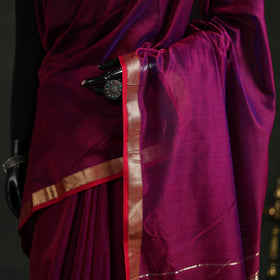 Handloom Zari Border Maheshwari Silk Saree 01