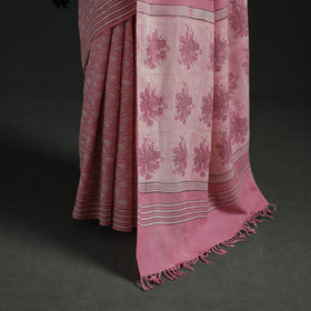 Pure Merino Wool Hand Block Akola Prints Saree 08