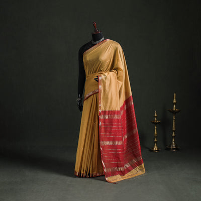 Handloom Zari Border Maheshwari Silk Saree 02