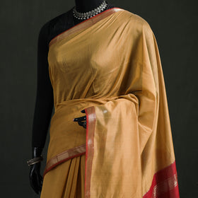 Handloom Zari Border Maheshwari Silk Saree 02