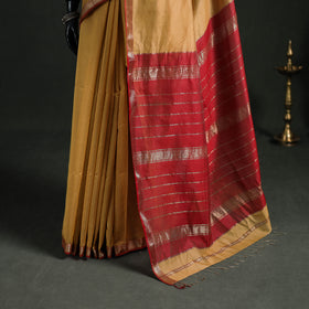 Handloom Zari Border Maheshwari Silk Saree 02