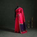 Handloom Zari Border Maheshwari Silk Saree 03