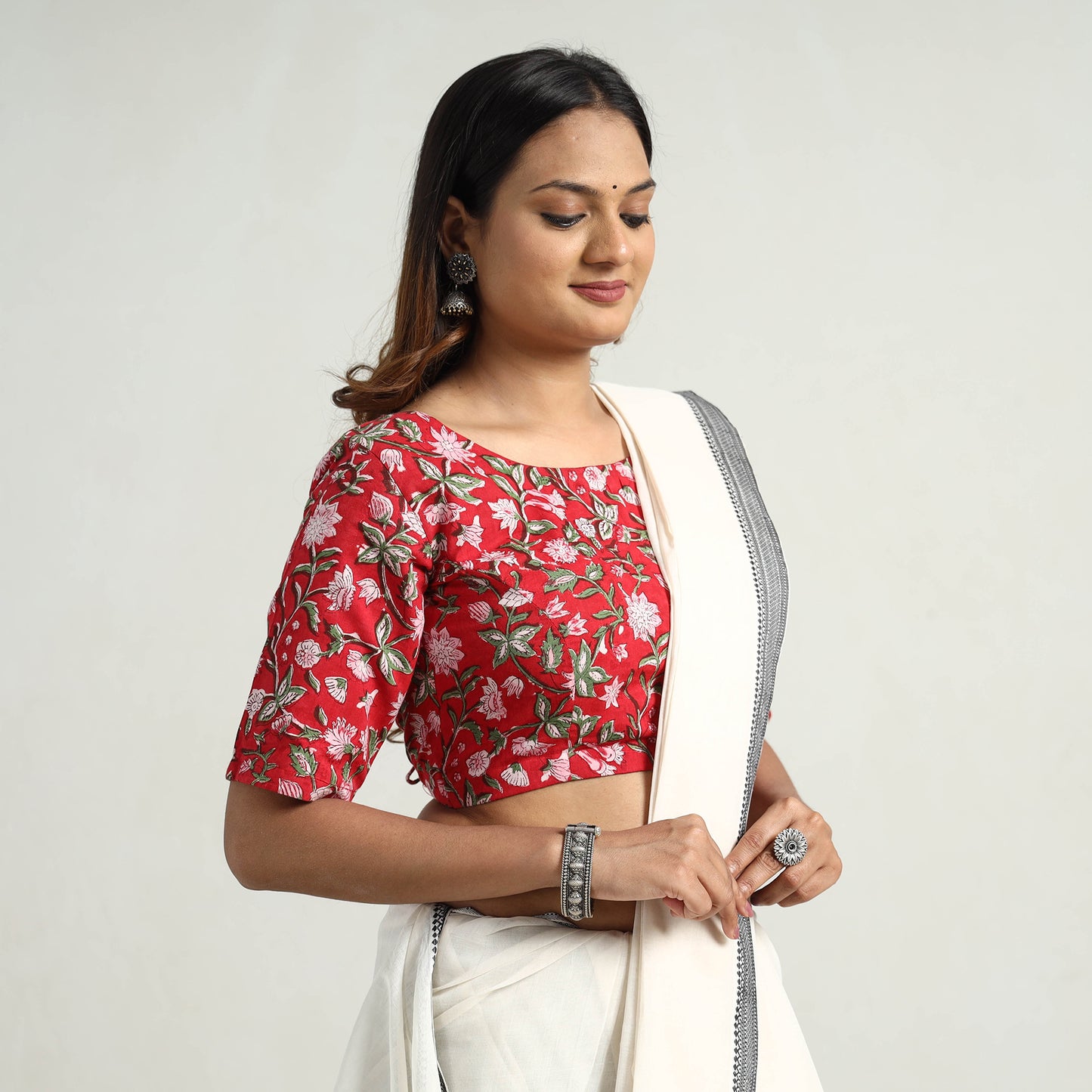  Sanganeri Stitched Blouse