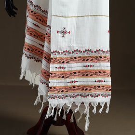 Kantha Hand Embroidered Khes Handwoven Cotton Dupatta 19